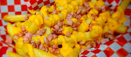 deliciosas patatas cheese bacon en pregos